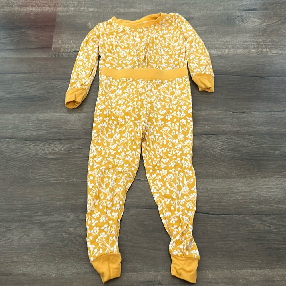Yellow Poppy Little Sleepies Two Piece Pajama